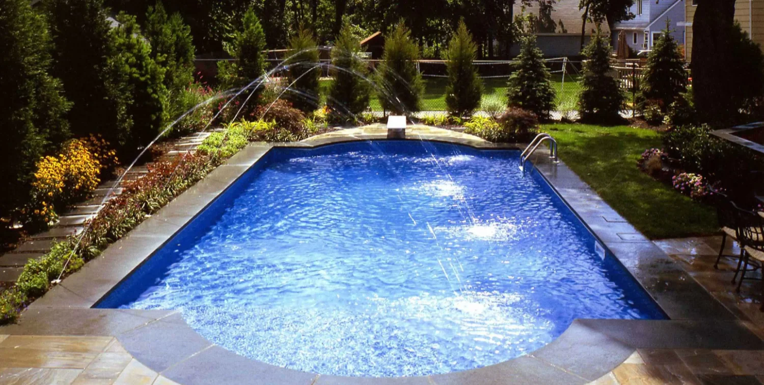 Beautiful Pool with Jewel Crete Glass Beads