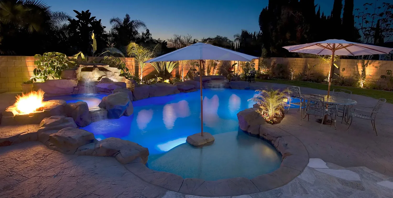 Beautiful Pool with Glass Beads